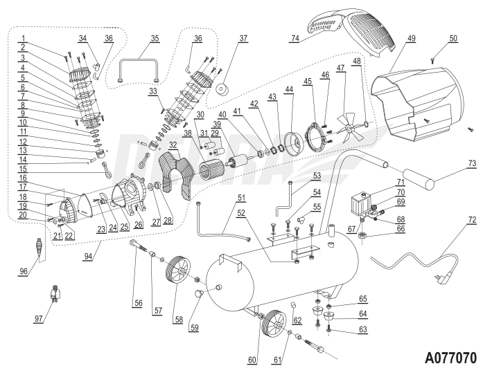 Zespół napędowy kpl(XA077070.94)