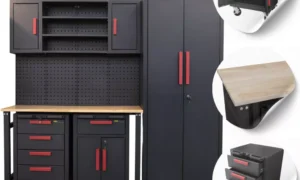 Meble warsztatowe z ruchomym stołem i szafkami jezdnymi, szafa, regał Viber-system SZ101(SZ101)