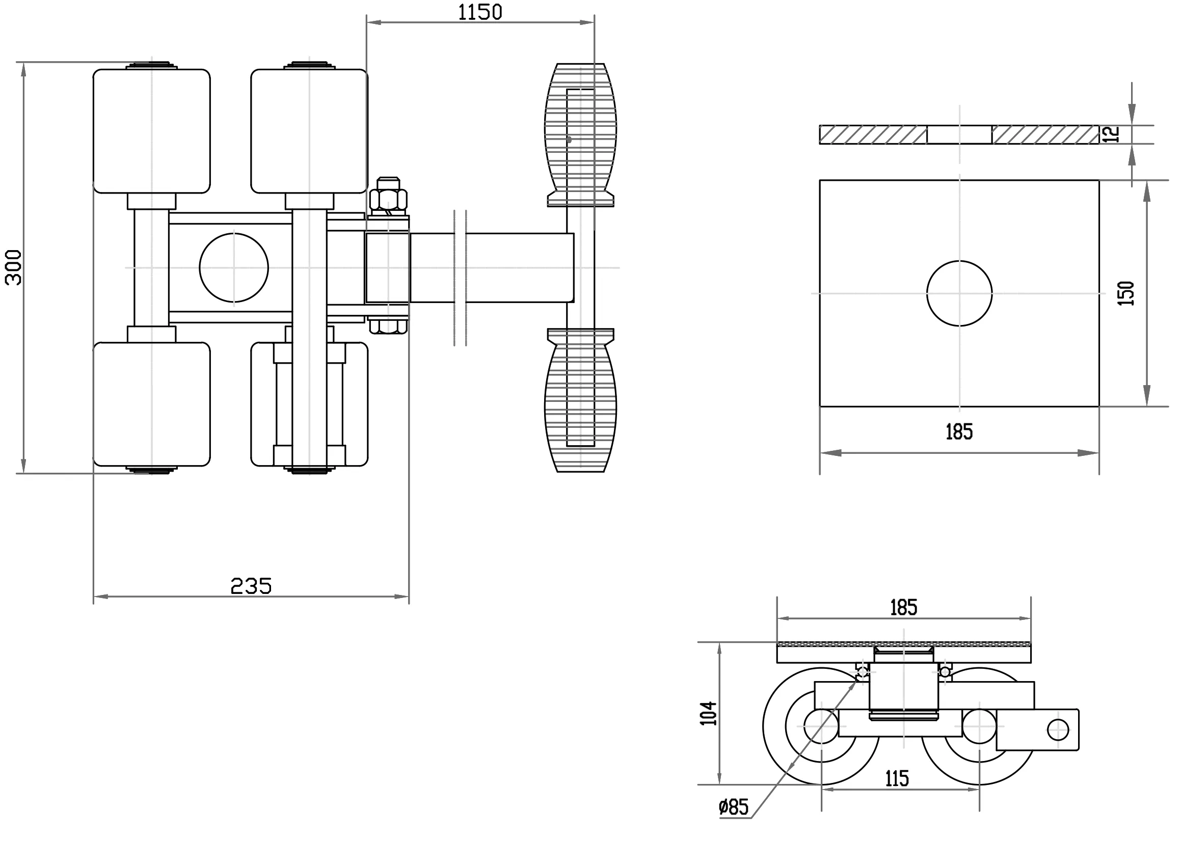 PT 3, 3000KG PLATFROMA TRANSPORTOWA (PT 3) - obrazek 3