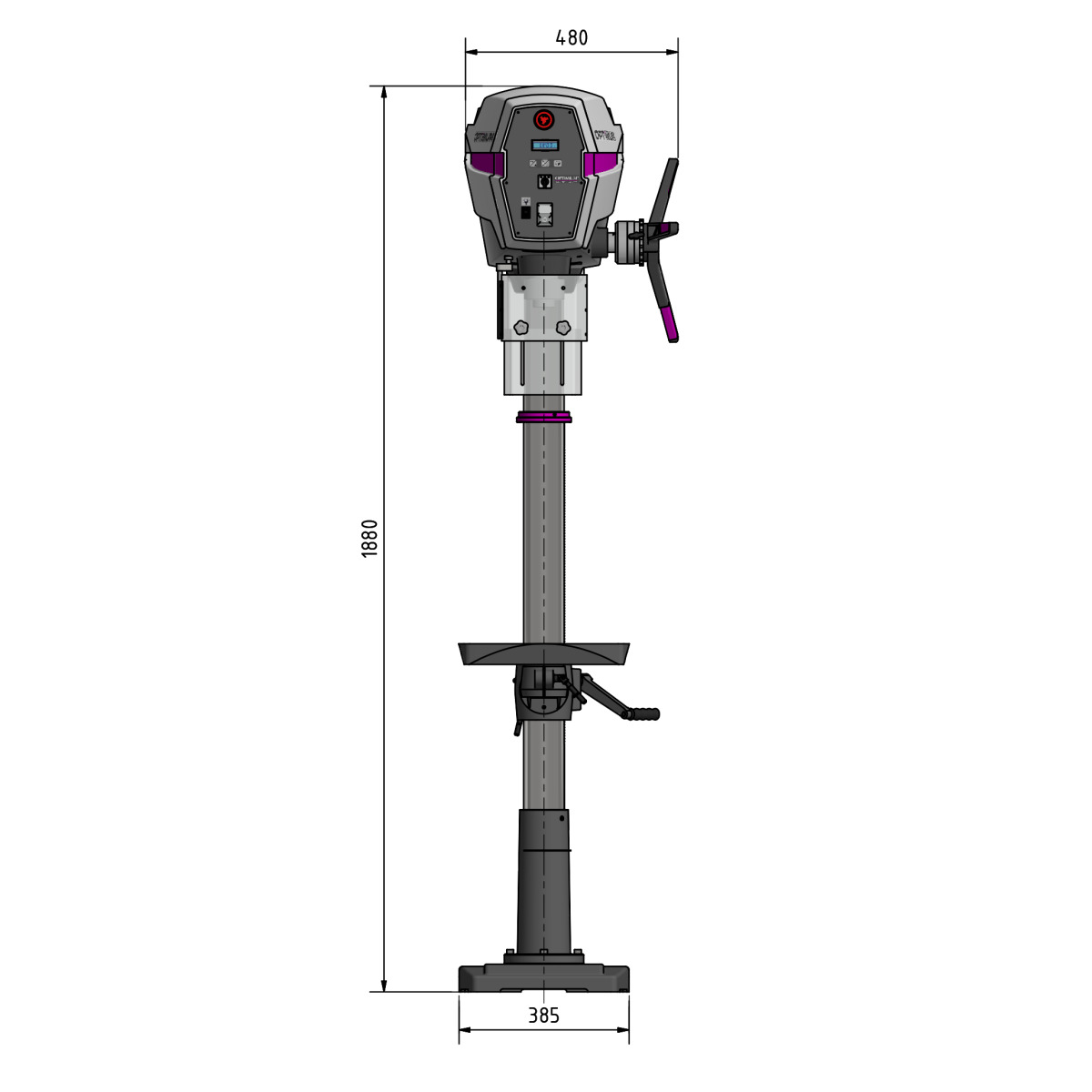 Wiertarka stojąca Optimum OPTIdrill DP 33 (3020640) - obrazek 6
