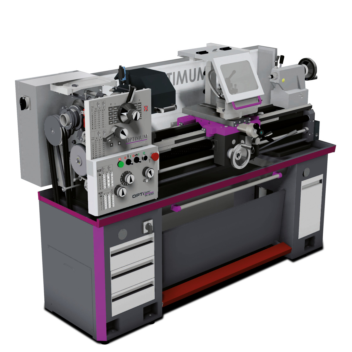 Tokarka mechaniczna Optimum OPTIturn TH 4010 (3402070) - obrazek 2