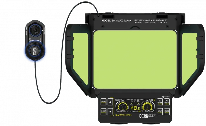 Przyłbica IDEAL APS Expert D43-MAXI-AMS+ PANORAMA BLUE TrueView+ - obrazek 3