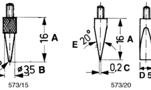 Końcówka pomiarowa do czujników zegarowych Limit 16x0,2x5 mm (53181202)