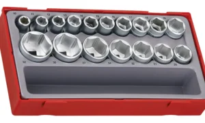17-elementowy zestaw nasadek 6-kątnych z chwytem kwadratowym 1/2", Teng Tools TT1217-6 (03570256)