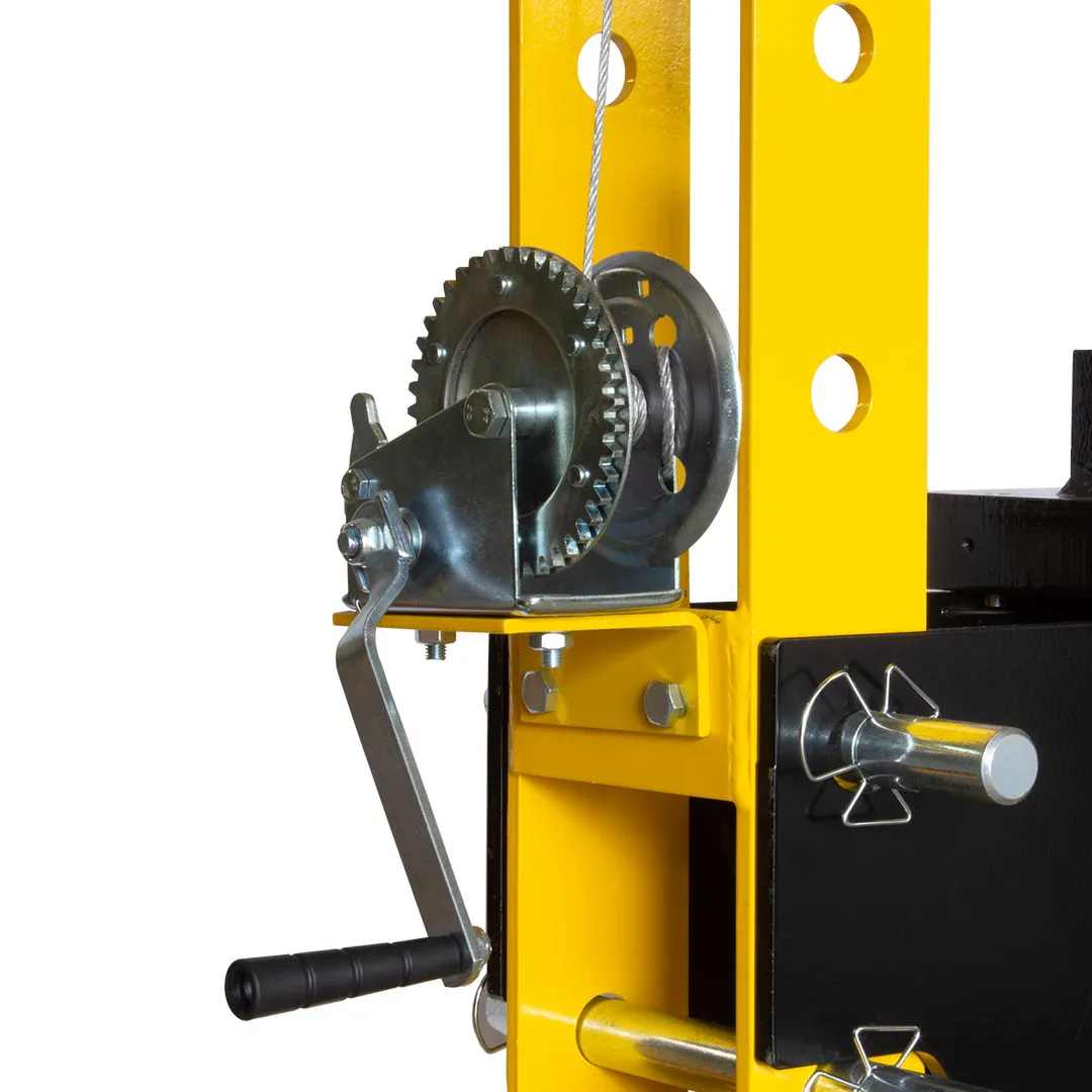 Prasa hydrauliczna warsztatowa 75 ton | pneumatyczno-ręczna | ruchomy tłok (WP75 ) - obrazek 9