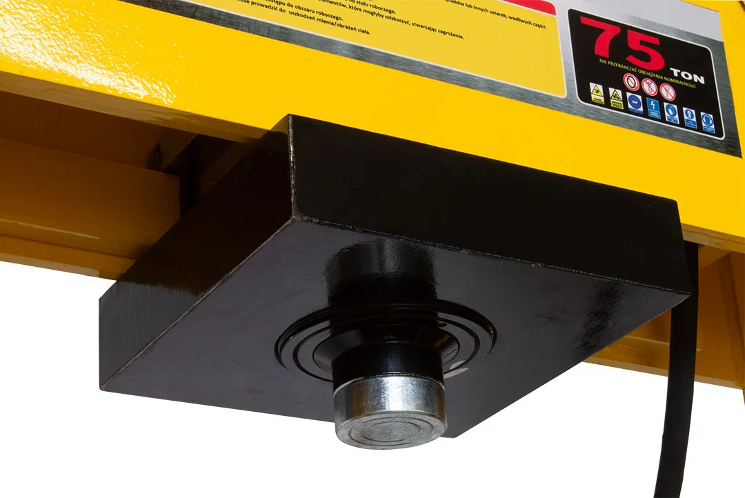 Prasa hydrauliczna warsztatowa 75 ton | pneumatyczno-ręczna | ruchomy tłok (WP75 ) - obrazek 8