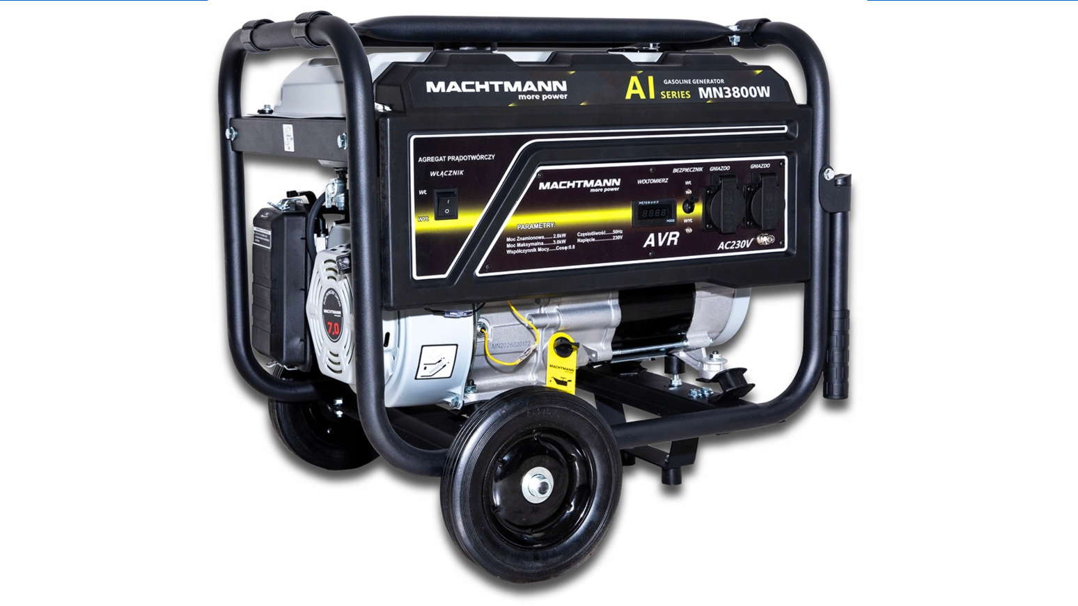 AGREGAT PRĄDOTWÓRCZY GENERATOR BENZYNA 3000W MACHTMANN MN3800W (MN3800W) - obrazek 3