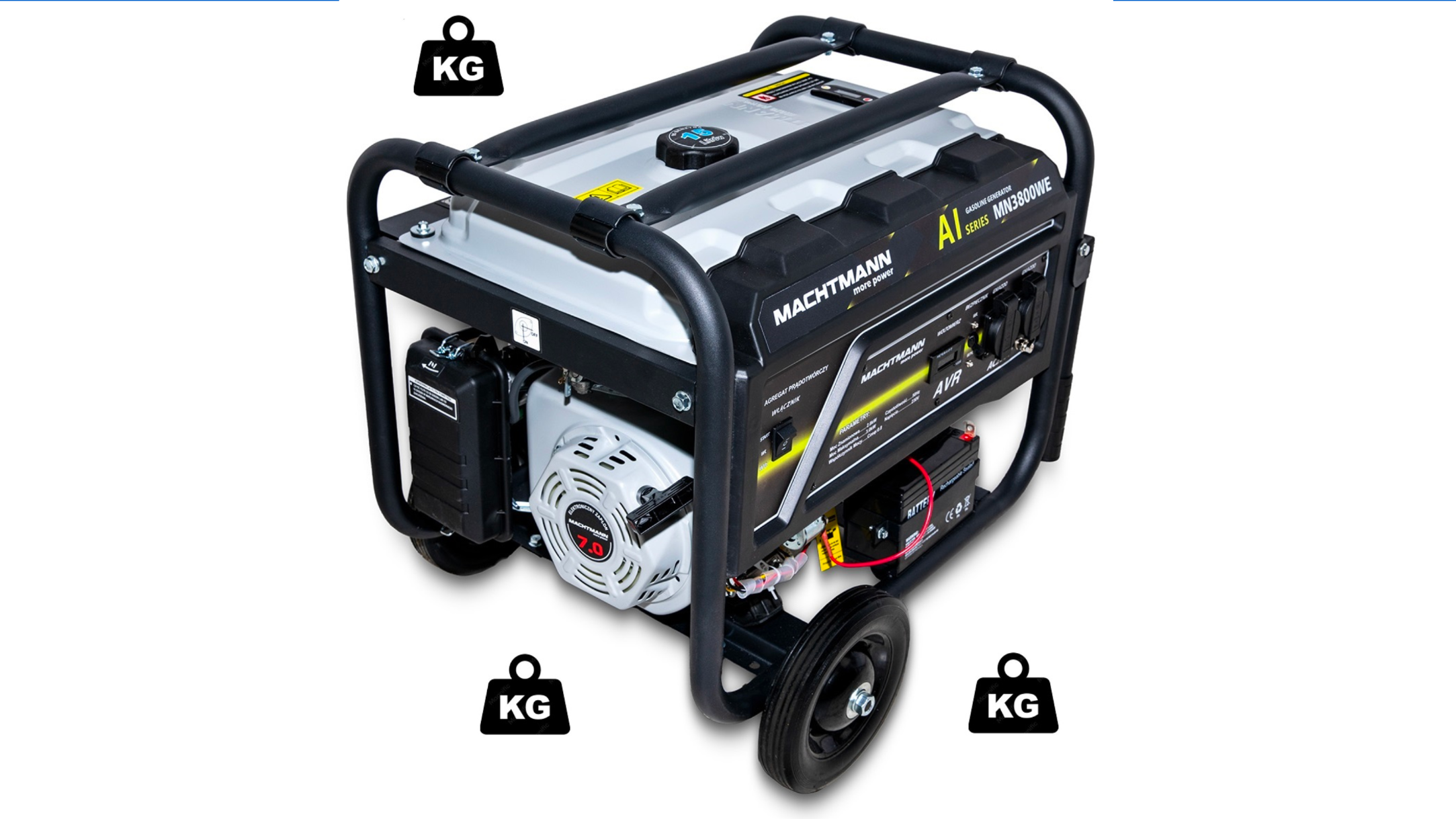 AGREGAT PRĄDOTWÓRCZY GENERATOR BENZYNA 3000W MACHTMANN MN3800W (MN3800W) - obrazek 6