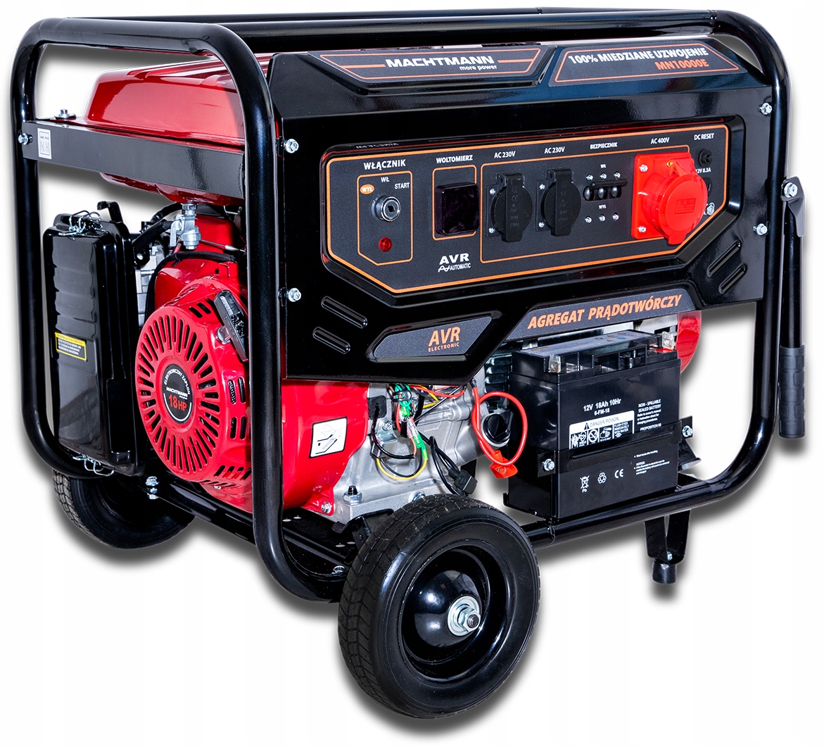AGREGAT PRĄDOTWÓRCZY GENERATOR BENZYNA 10,0 kVA MACHTMANN MN10000E Model MN10000E