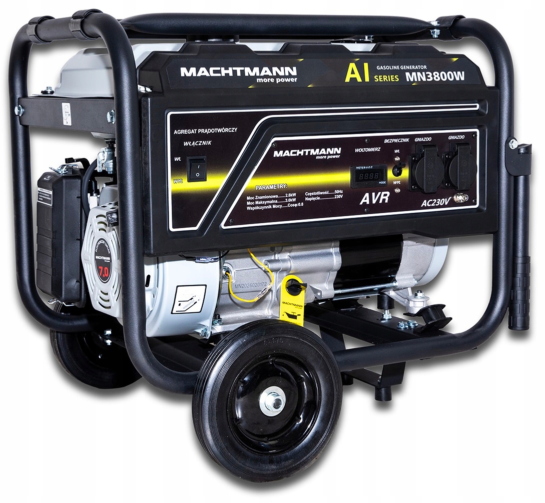 AGREGAT PRĄDOTWÓRCZY GENERATOR BENZYNA 3000W MACHTMANN MN3800W Marka Machtmann