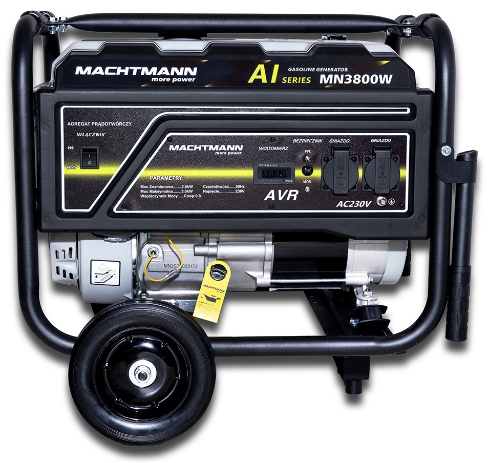 AGREGAT PRĄDOTWÓRCZY GENERATOR BENZYNA 3000W MACHTMANN MN3800W Stan opakowania oryginalne