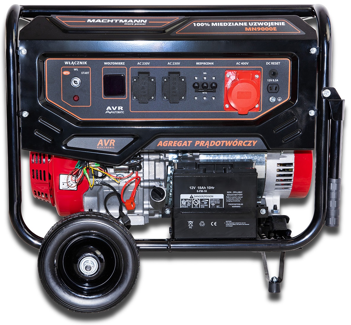 AGREGAT PRĄDOTWÓRCZY GENERATOR BENZYNA 9,4 kVA MACHTMANN MN9000E Model MN9000E