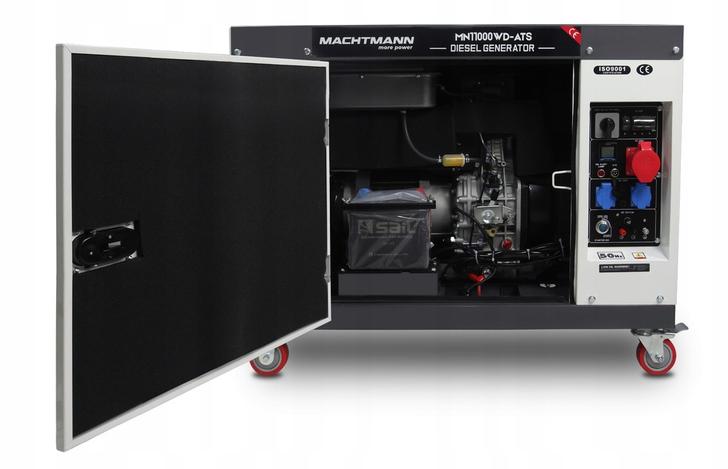 Agregat Prądotwórczy Diesel Machtmann 11000WD ATS 400V 10.6 kVA Trójfazowy Maksymalna moc 8500 W