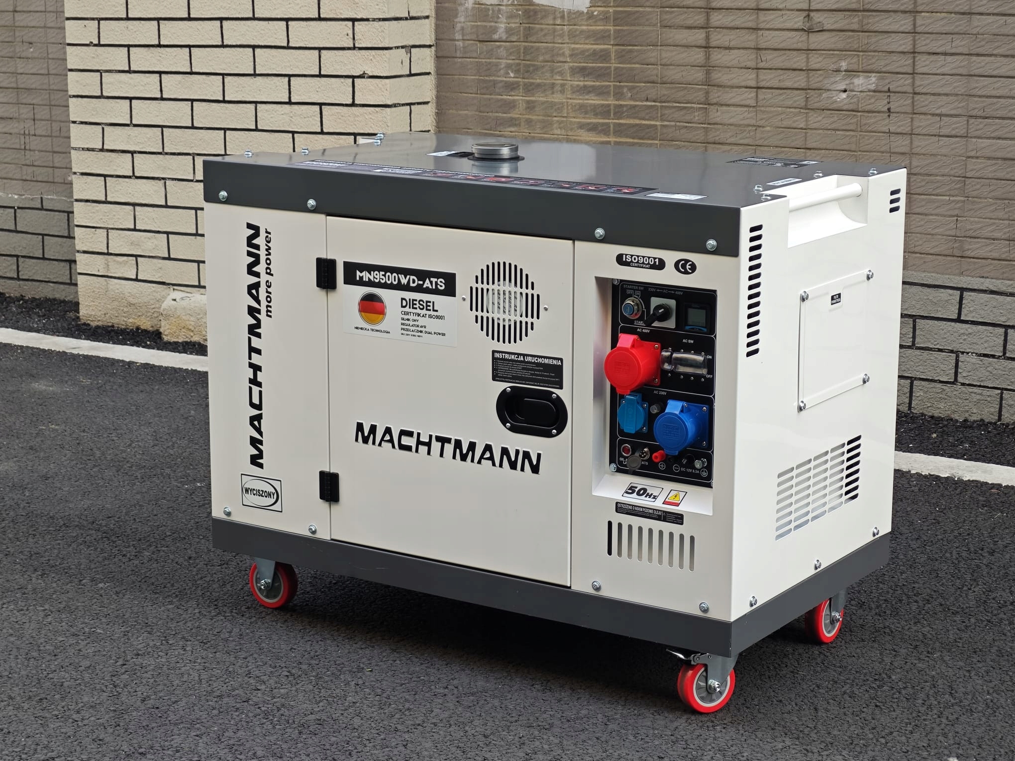 Agregat Prądotwórczy Diesel Machtmann 9500WD ATS 400V 9.4 kVA Trójfazowy Stan opakowania oryginalne