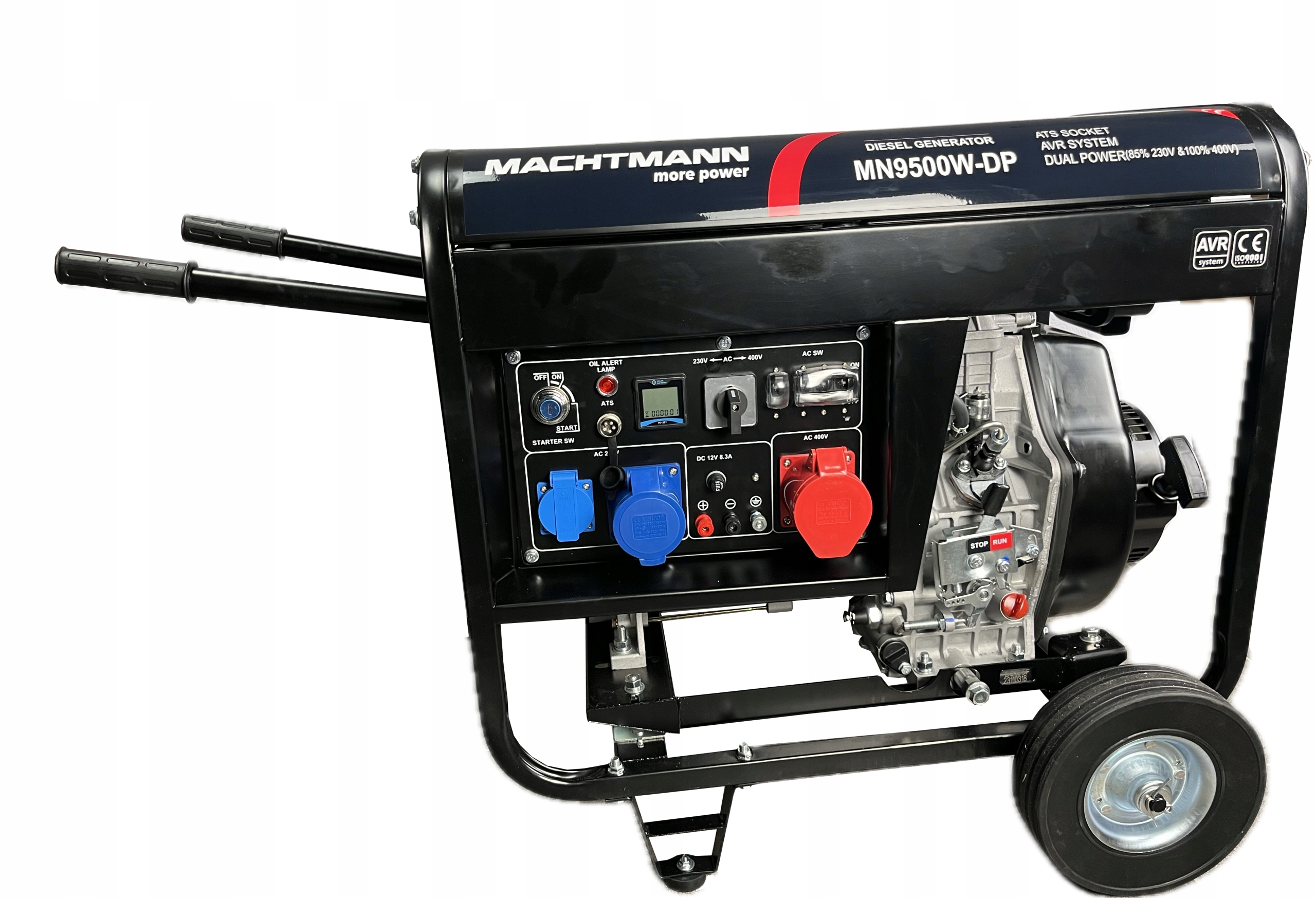 Agregat prądotwórczy przenośny trójfazowy Machtmann 7500 W olej napędowy Kod producenta MN9500W-DP
