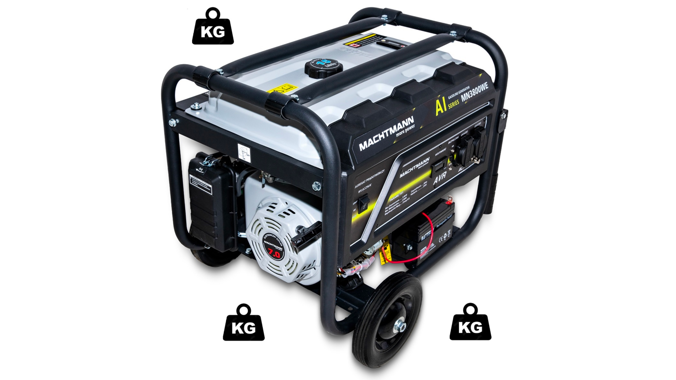 AGREGAT PRĄDOTWÓRCZY GENERATOR 3000W MACHTMANN MN3800WE (MN3800WE) - obrazek 4
