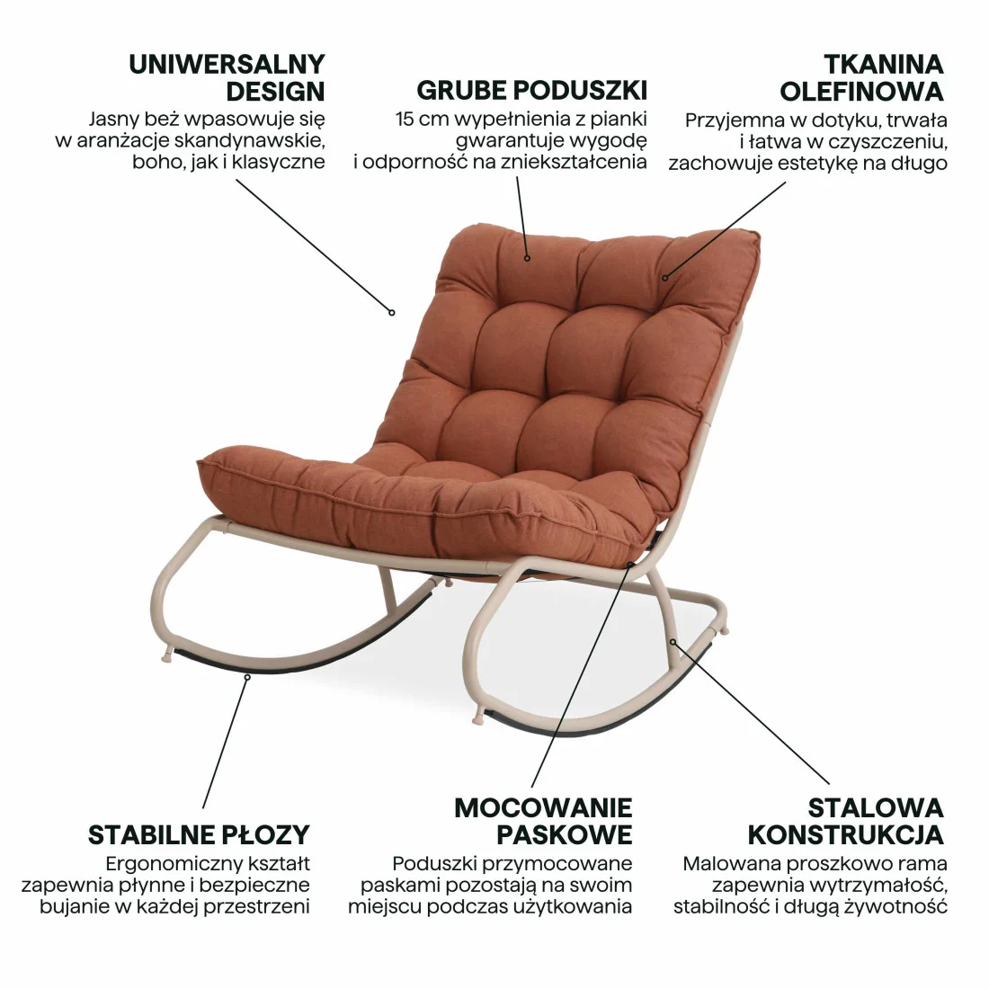 AGAVA FOTEL BUJANY TERRACCOTA (008168) - obrazek 4