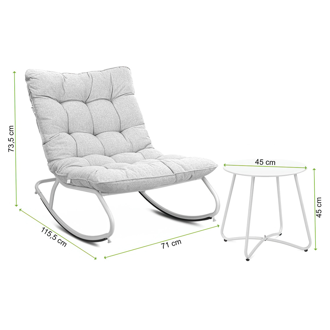 AGAVA+STOLIK ART ZESTAW LIGHT BEIGE (007916) - obrazek 2