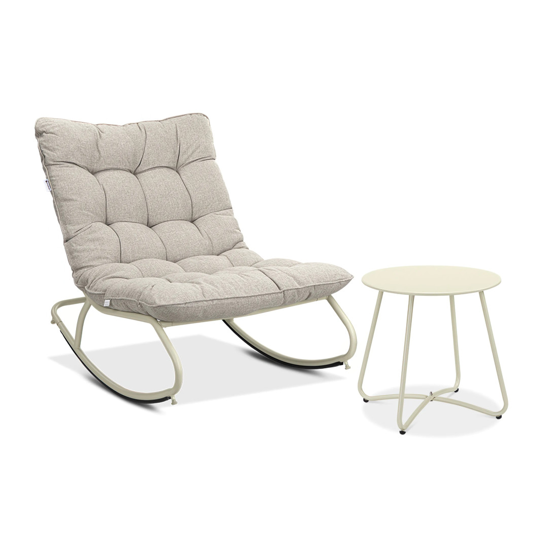 AGAVA+STOLIK ART ZESTAW LIGHT BEIGE (007916)