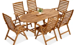 AKADIA DINING 190/6 ZESTAW ACACIA WOOD (000506)