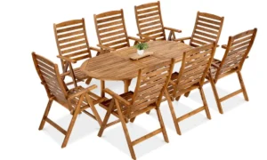 AKADIA DINING 190/8 ZESTAW ACACIA WOOD (008103)