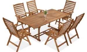 AKADIA DINING 200/6 ZESTAW ACACIA WOOD (000508)
