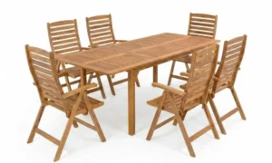 AKADIA DINING 210/6 ZESTAW ACACIA WOOD (009258)