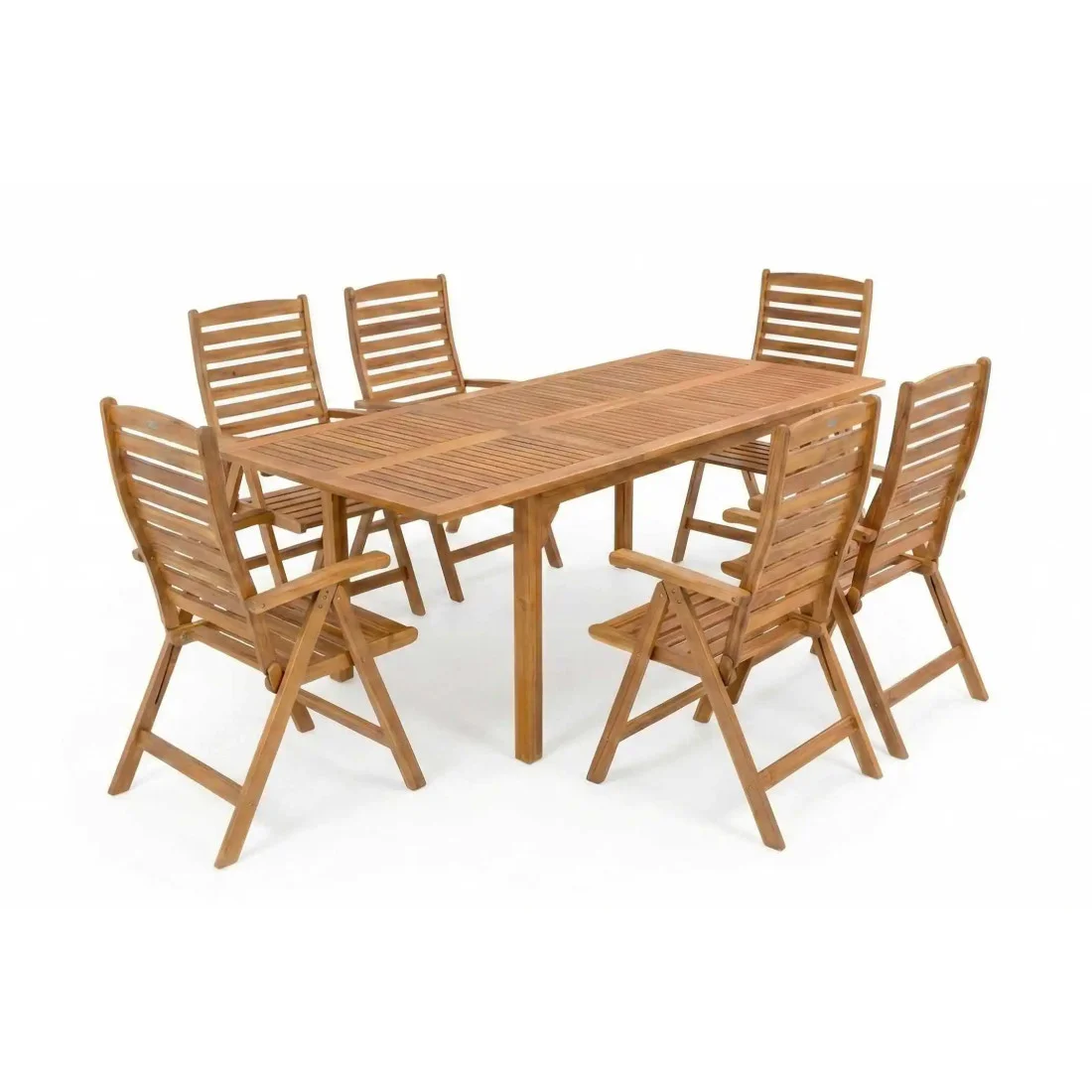 AKADIA DINING 210/6 ZESTAW ACACIA WOOD (009258)