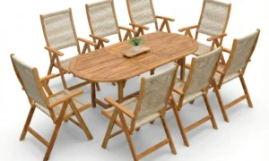 AKADIA ROPE DINING 190/8 ZESTAW ACACIA WOOD (009254)