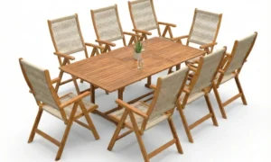 AKADIA ROPE DINING 200/8 ZESTAW ACACIA WOOD (009255)