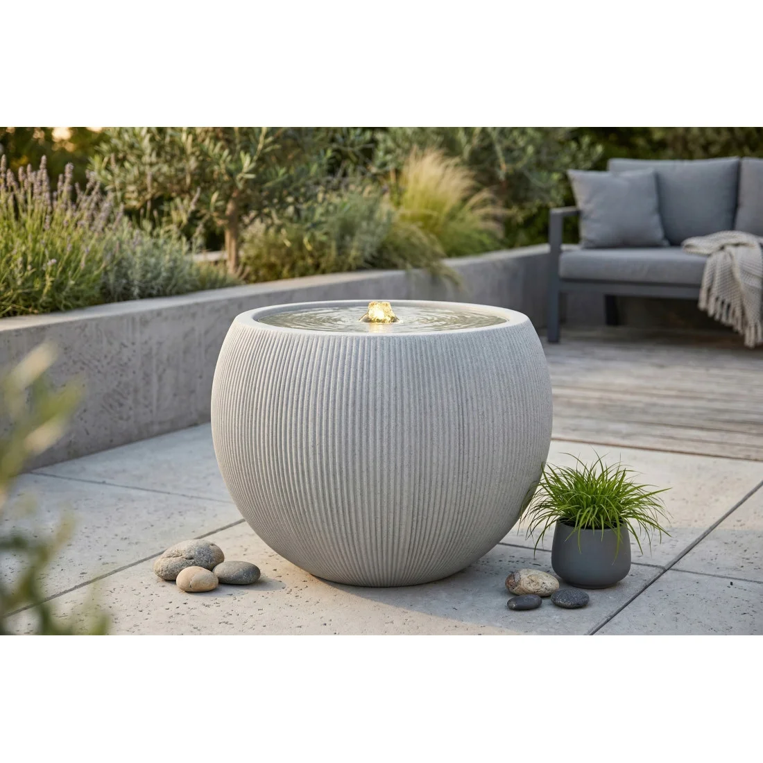 AQUALIGHT FONTANNA LED FI37x30CM LIGHT BEIGE (009009) - obrazek 3