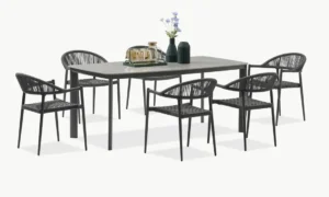 ARDEN ZESTAW 6+1 DARK GREY/DARK GREY (009350)