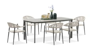 ARDEN ZESTAW 6+1 DARK GREY/NATURE (009351)