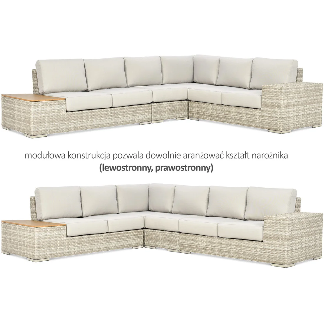 AVOCADO WOOD NAROŻNIK BEIGE (002622) - obrazek 6