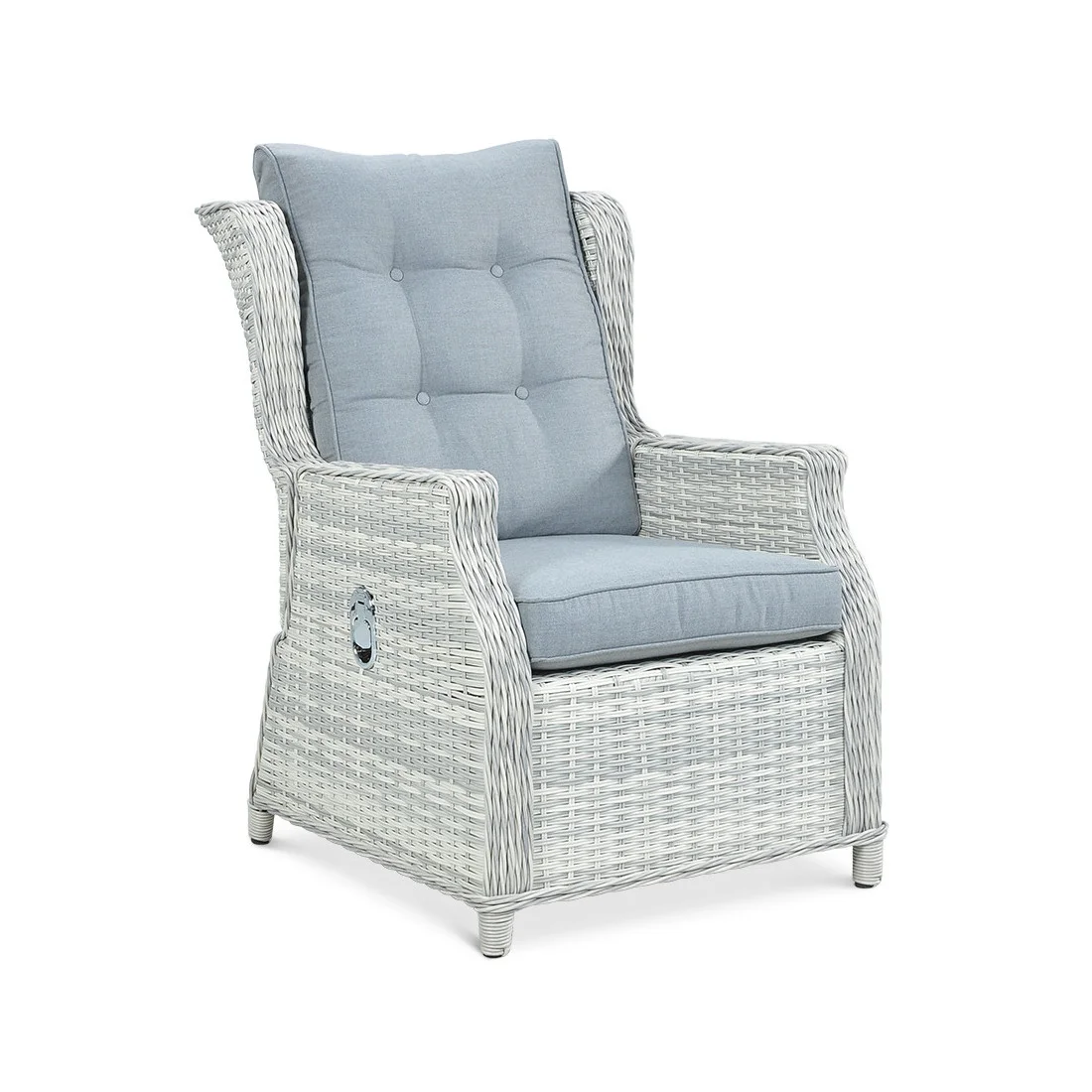 BALTIMORE DINING ZESTAW+PUFY WHITE GREY (003063) - obrazek 5
