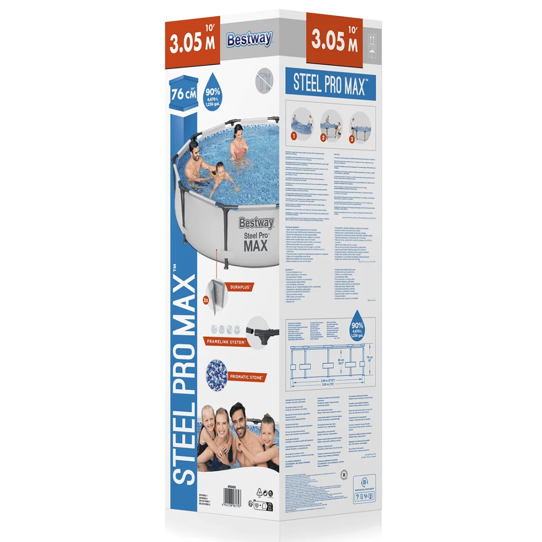 BASEN STELAŻOWY STEEL PRO MAX 3.05x0.76M BESTWAY 56406 (004259) - obrazek 4