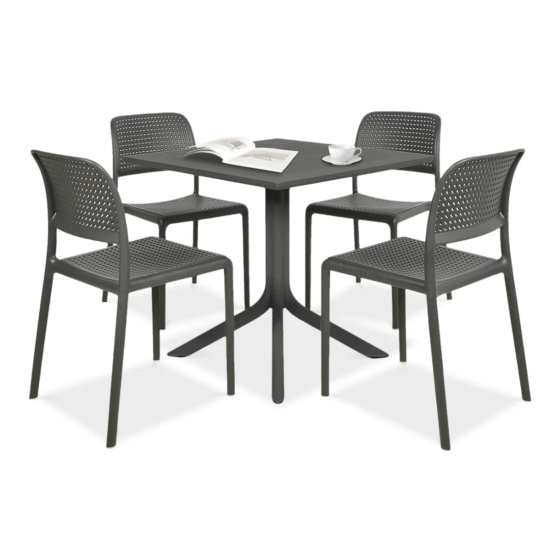 BORA BISTROT/CLIP 80 4+1 ZESTAW ANTRACITE (001975)