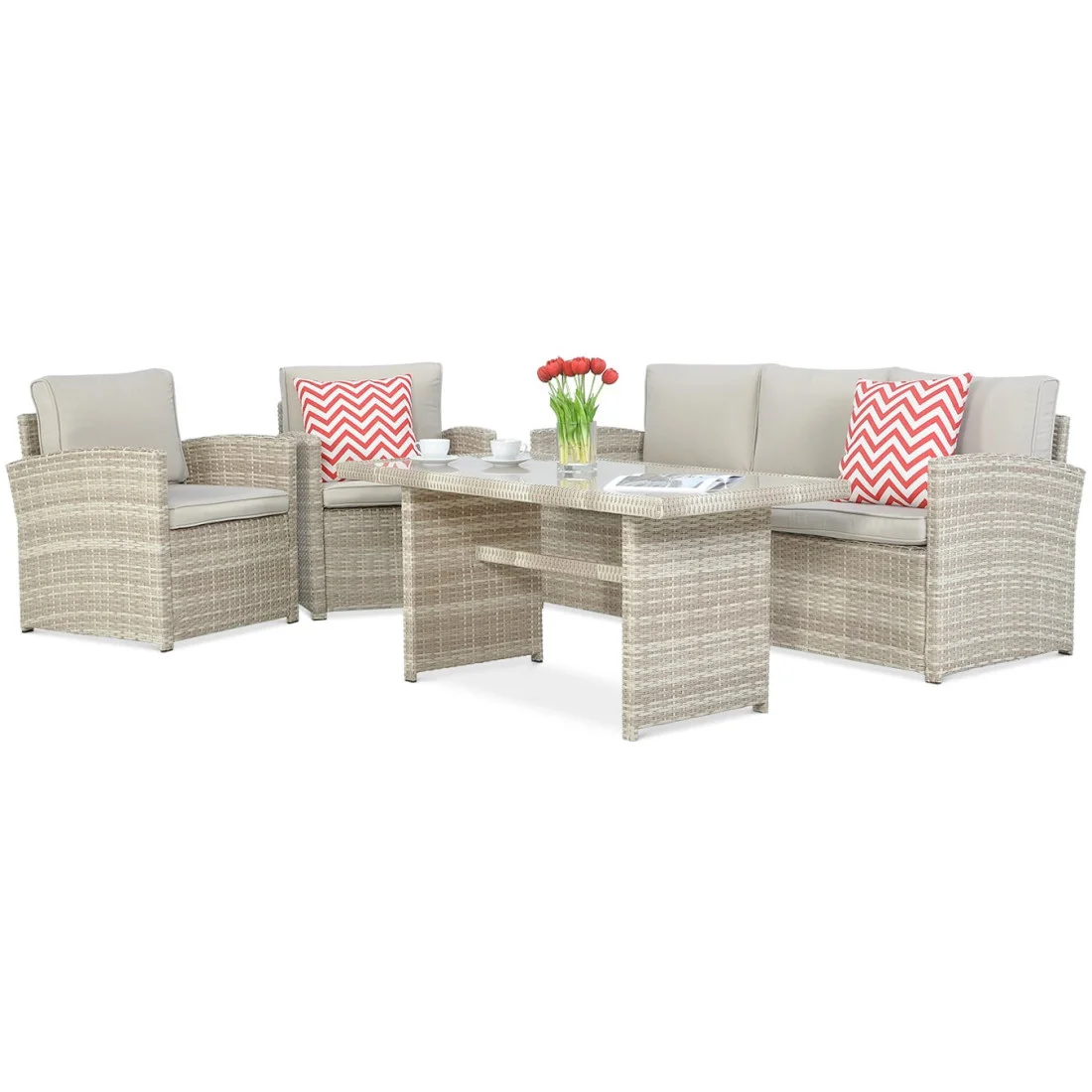 BORNEO ZESTAW+PUFY BEIGE (003250) - obrazek 5