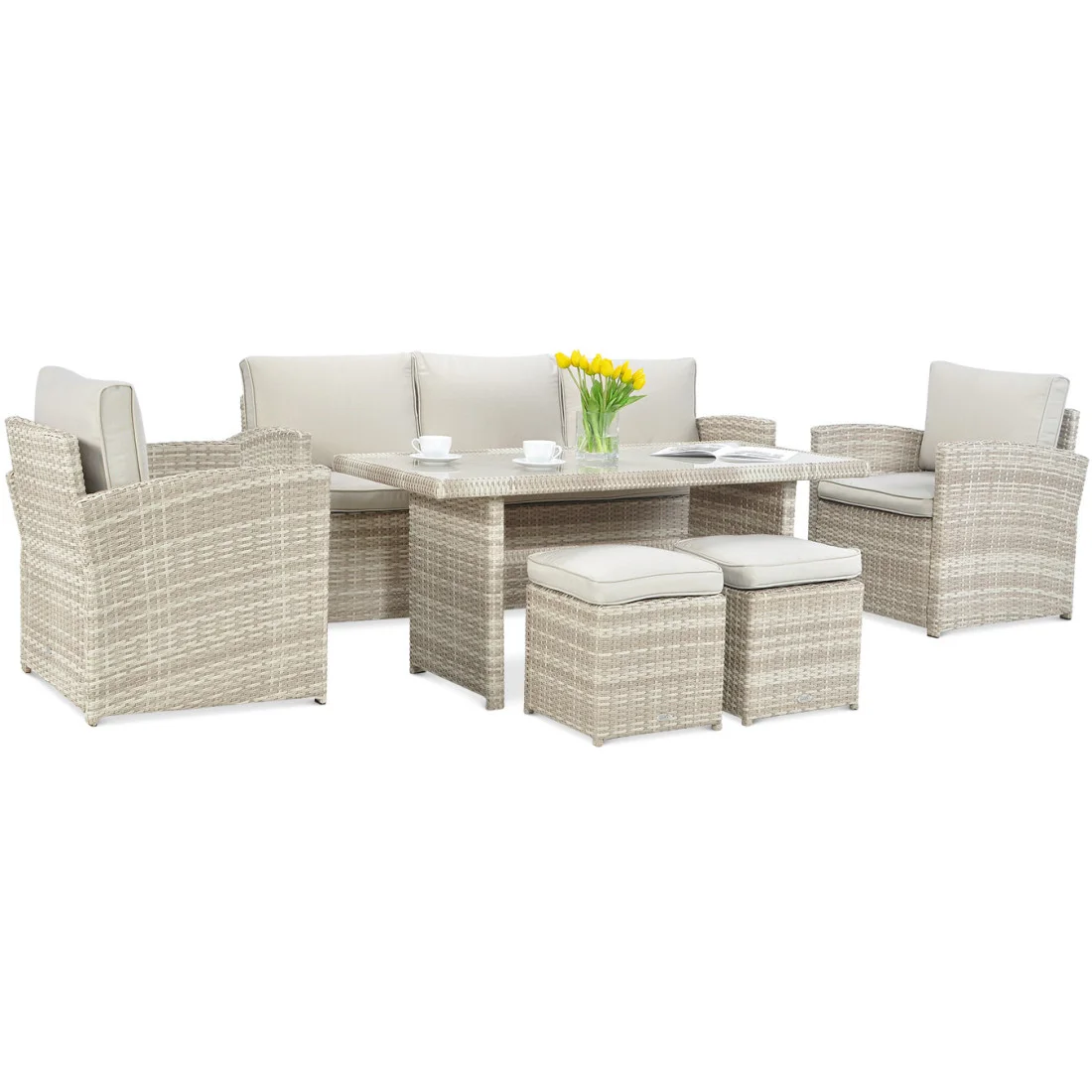 BORNEO ZESTAW+PUFY BEIGE (003250) - obrazek 3