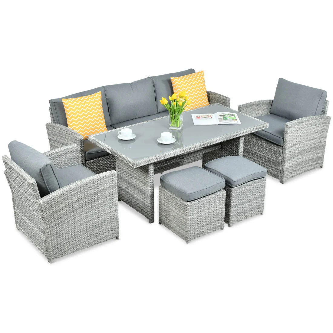 BORNEO ZESTAW+PUFY STONE GREY (003666) - obrazek 2