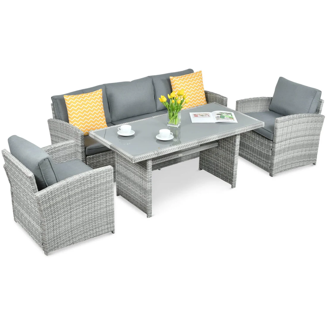 BORNEO ZESTAW+PUFY STONE GREY (003666) - obrazek 5