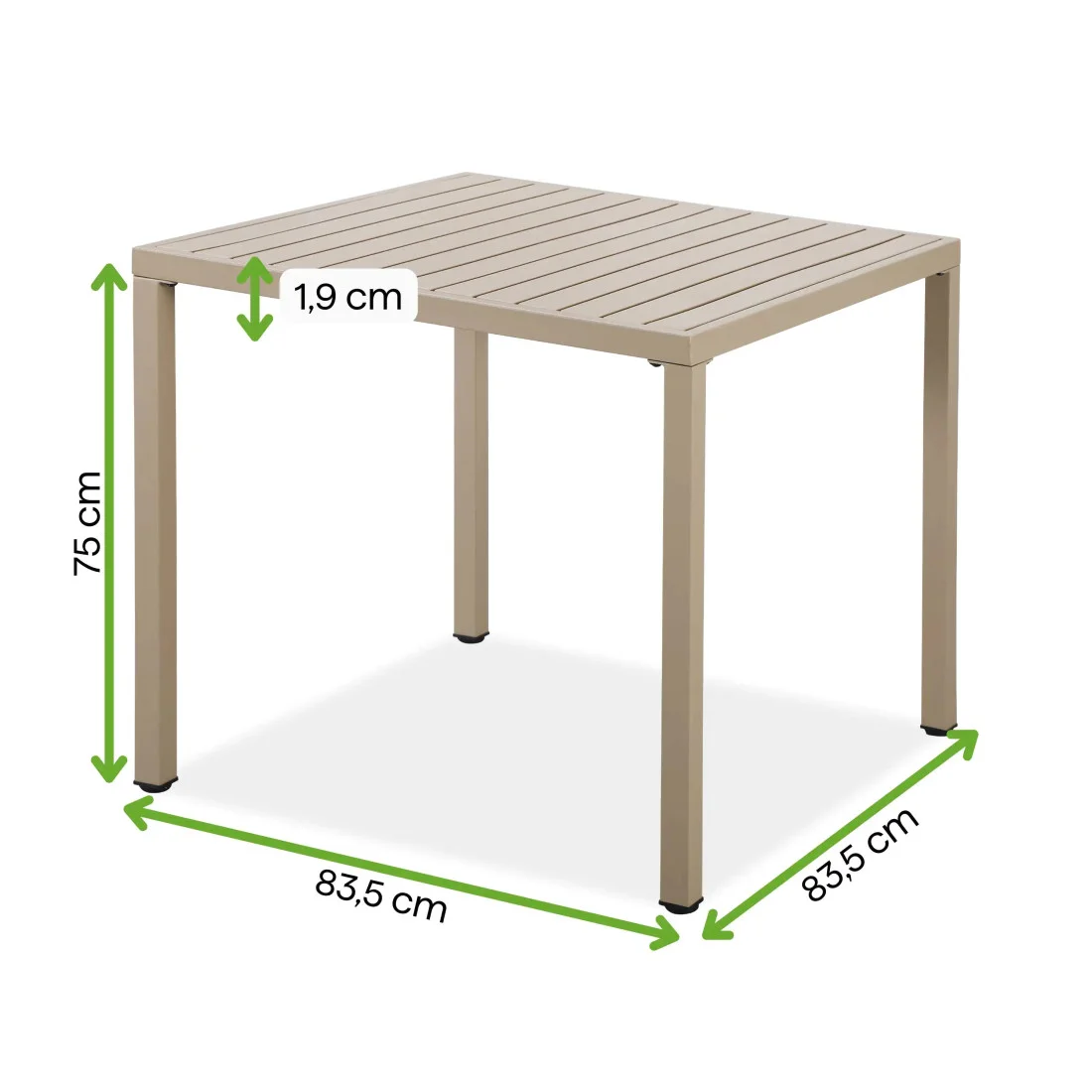 BRIS 80 STÓŁ BEIGE (008848) - obrazek 2