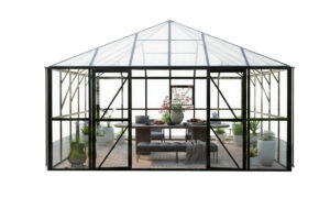 BROADWAY 436x436 OGRÓD ZIMOWY (PC+GLASS) BLACK (007979)