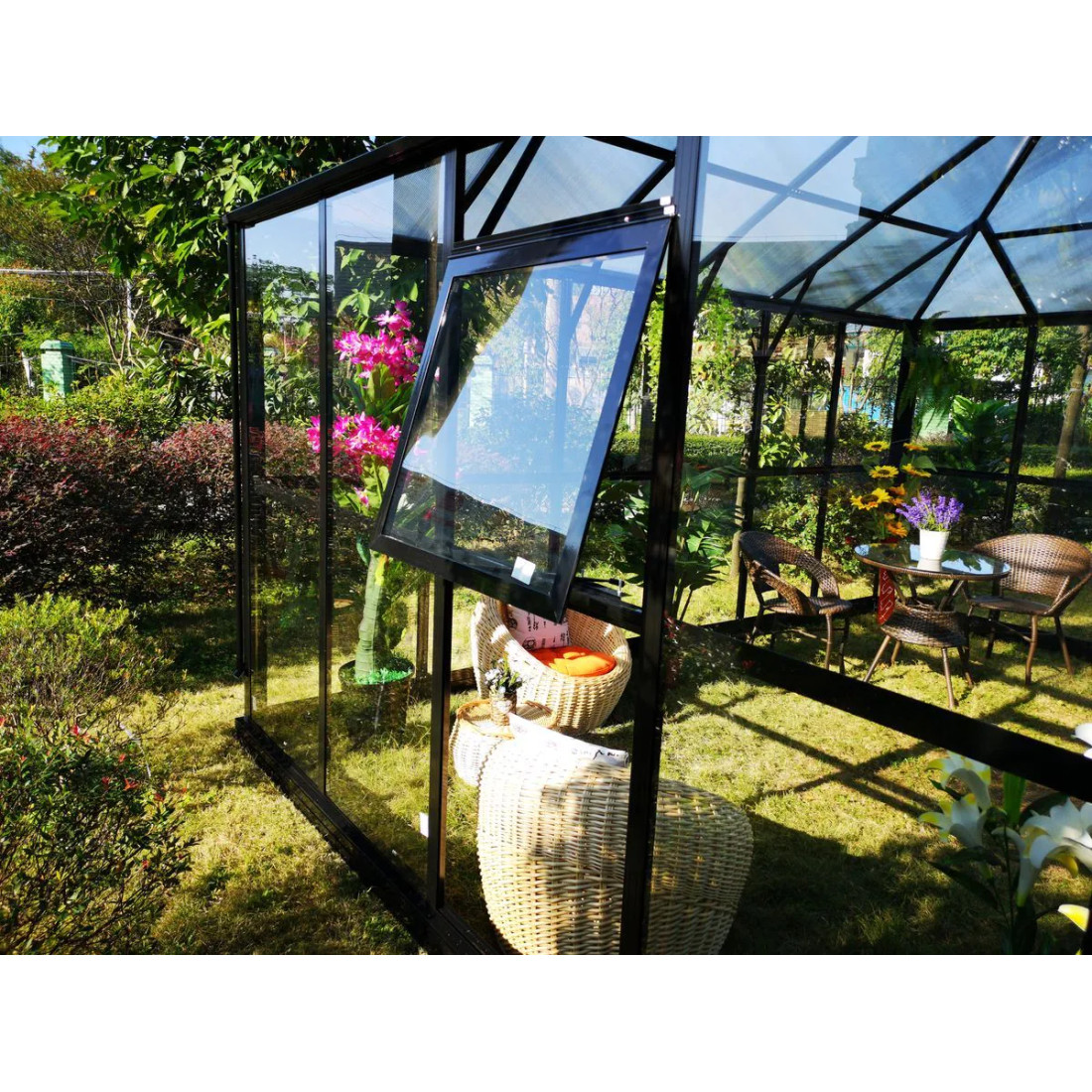 BROADWAY 436x436 OGRÓD ZIMOWY (PC+GLASS) BLACK (007979) - obrazek 8