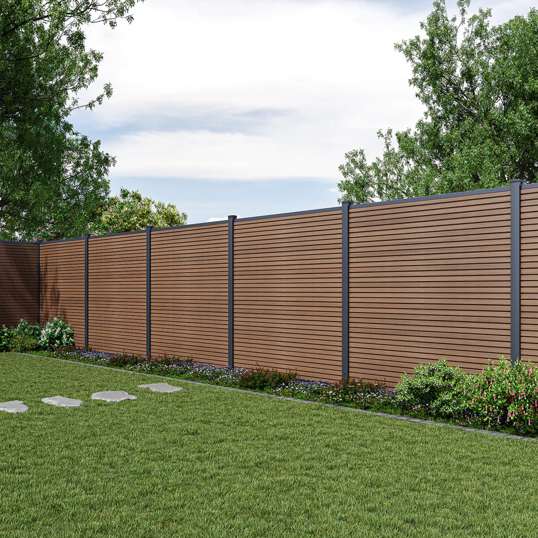 CITY PRZĘSŁO OGRODZENIOWE 1.8M PODŁOŻE MIĘKKIE TEAK (009657) - obrazek 3