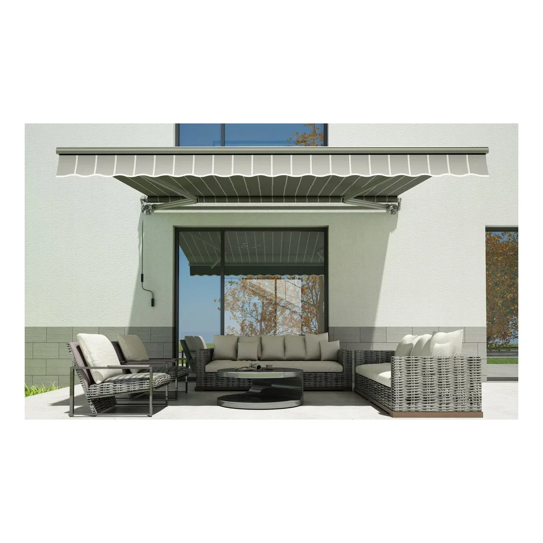 CLASSIC 300x250 MARKIZA TARASOWA GREY/WHITE (004445) - obrazek 4