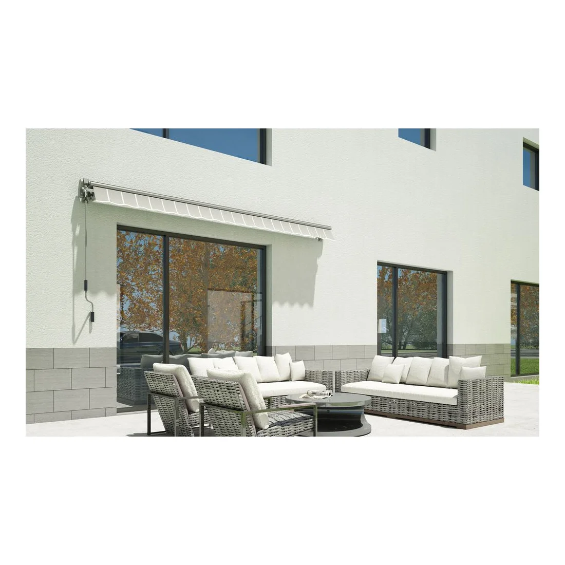 CLASSIC 300x250 MARKIZA TARASOWA GREY/WHITE (004445) - obrazek 6