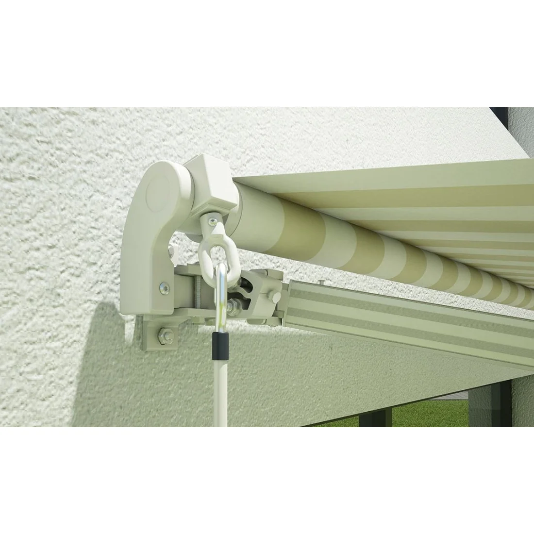 CLASSIC 300x250 MARKIZA TARASOWA WHITE/TAUPE (004449) - obrazek 5