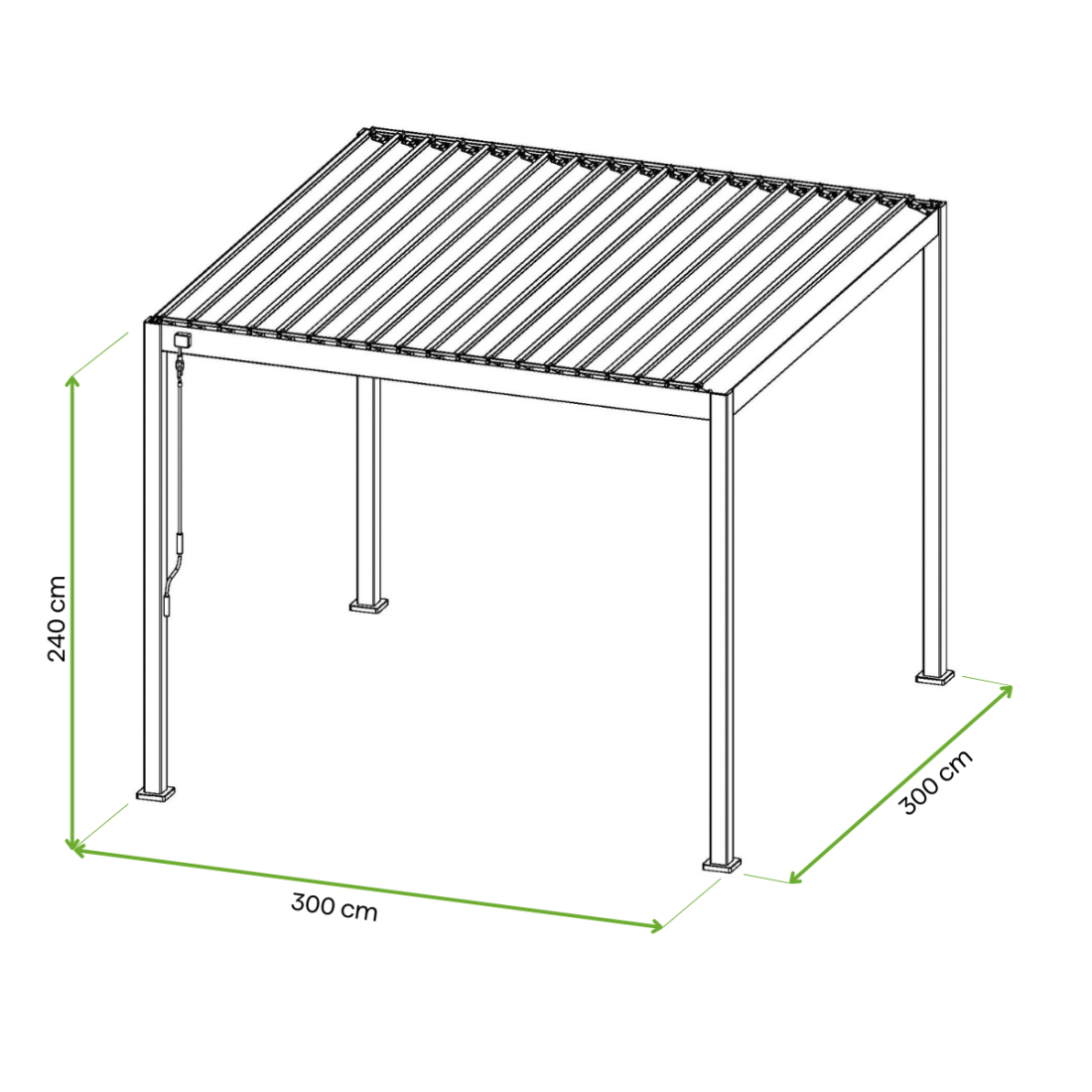 CLASSIC 3x3 PERGOLA TARASOWA ANTHRACITE (001241) - obrazek 2