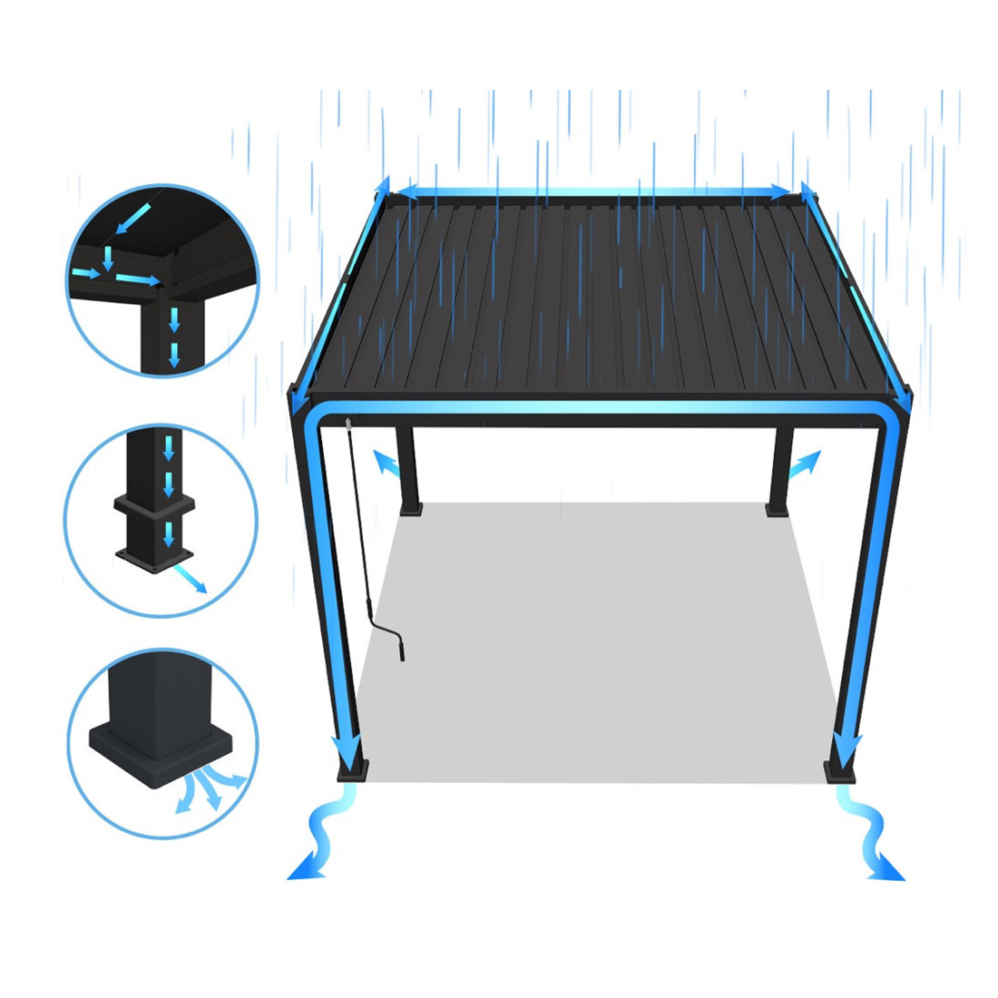 CLASSIC 3x3 PERGOLA TARASOWA ANTHRACITE (001241) - obrazek 9